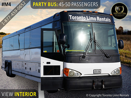 Premium party bus rental in Toronto for group events